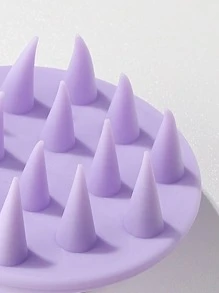 14 Teeth Silicone Massage Shampoo Brush,Back To School,Travel Holiday Essentials,Hair Accessories For Women - Purple - View 3