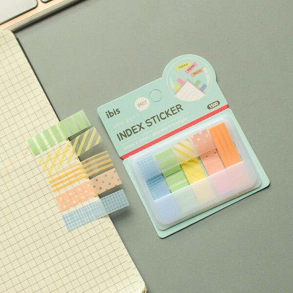 

1pc Geometric Pattern Index Sticky Note, Multicolor