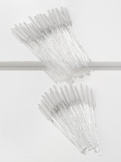 50 piezas Rizador de pestañas desechable + Cepillo de pestañas y peine de extensiones de pestañas con mango de cristal Herramienta de maquillaje para pestañas,pinceles de maquillaje brochas para maquillaje cepillo maquillaje pincel maquillaje pinceles para maquillaje brochas maquillaje pinceles maquillaje cepillo maquillaje