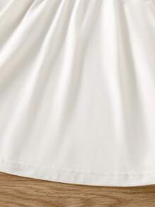 小女童格子拼接連帽洋裝