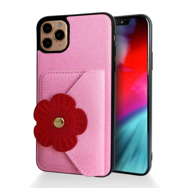 

Plain Phone Case With Card Slot, Pink