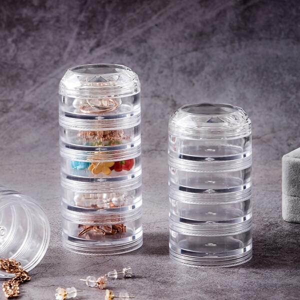 

1pc 5 Layer Clear Jewelry Storage Box