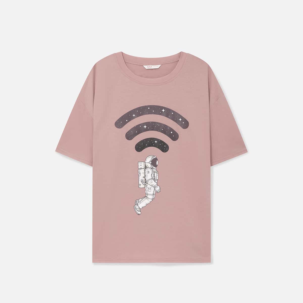 

Astronaut Graphic Tee, Dusty pink