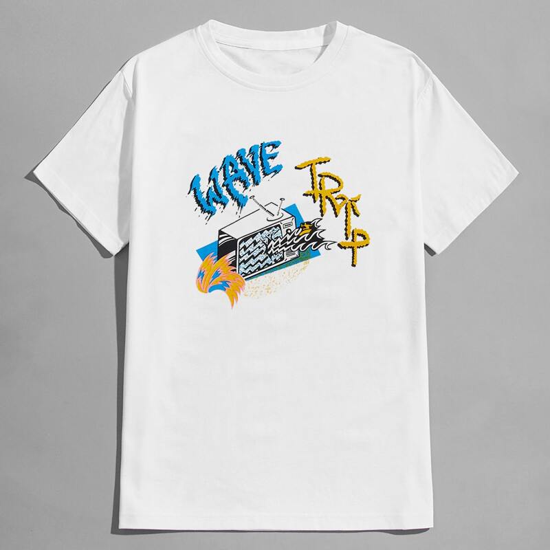 

Guys Letter Graphic Tee, White