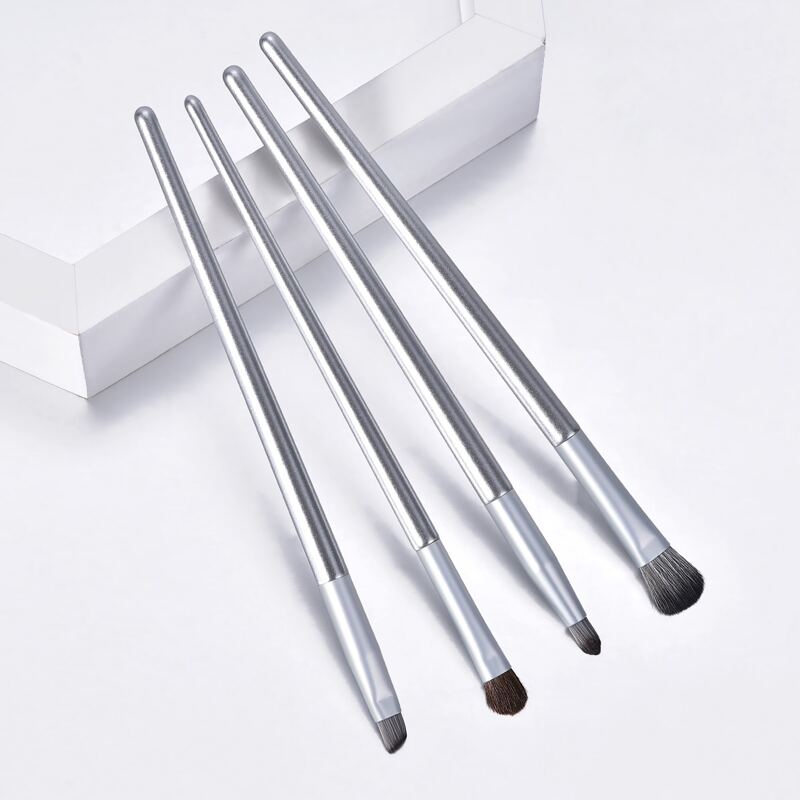 

4pcs Eyeshadow Brush Set, Silver