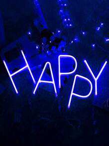 1个字母氛围装饰灯，悬挂式双用途电池盒USB霓虹灯，仙女灯，家居装饰电池+USB字母霓虹灯，节日装饰霓虹数字电池灯，派对装饰霓虹灯造型USB灯，婚礼装饰霓虹灯，房间装饰字母霓虹灯串，露营灯，客厅装饰LED灯 - 藍色 - 查看 2