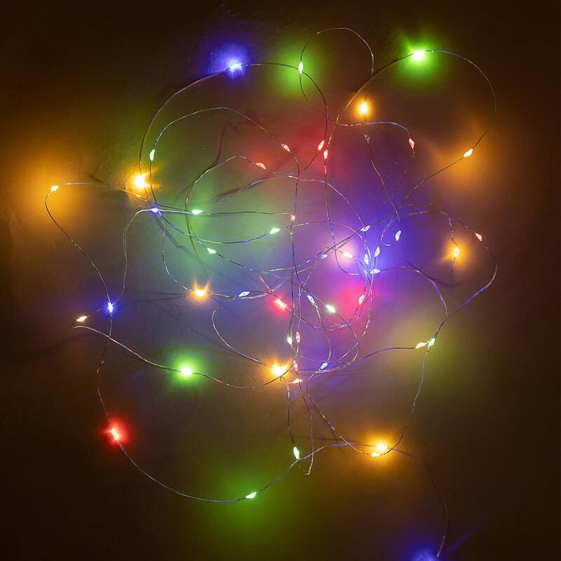 

2pcs Copper String Light With 20pcs Bulb, Multicolor