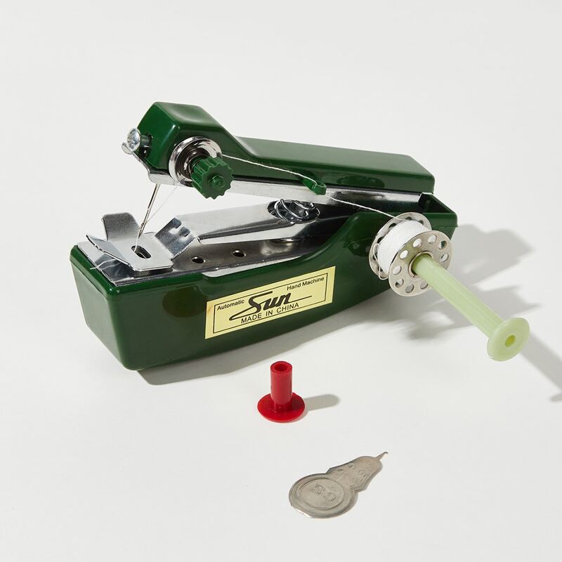 

1pc Mini Handheld Sewing Machine, Army green