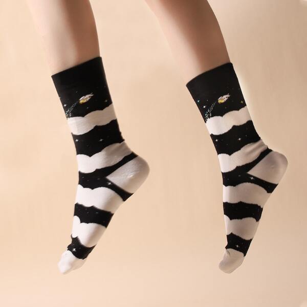 

Color Block Crew Socks, Multicolor