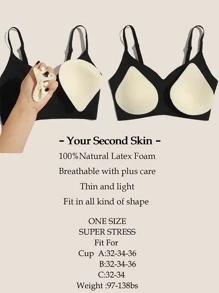 Sujetador unicolor con estiramiento alto inconsútil microfibra