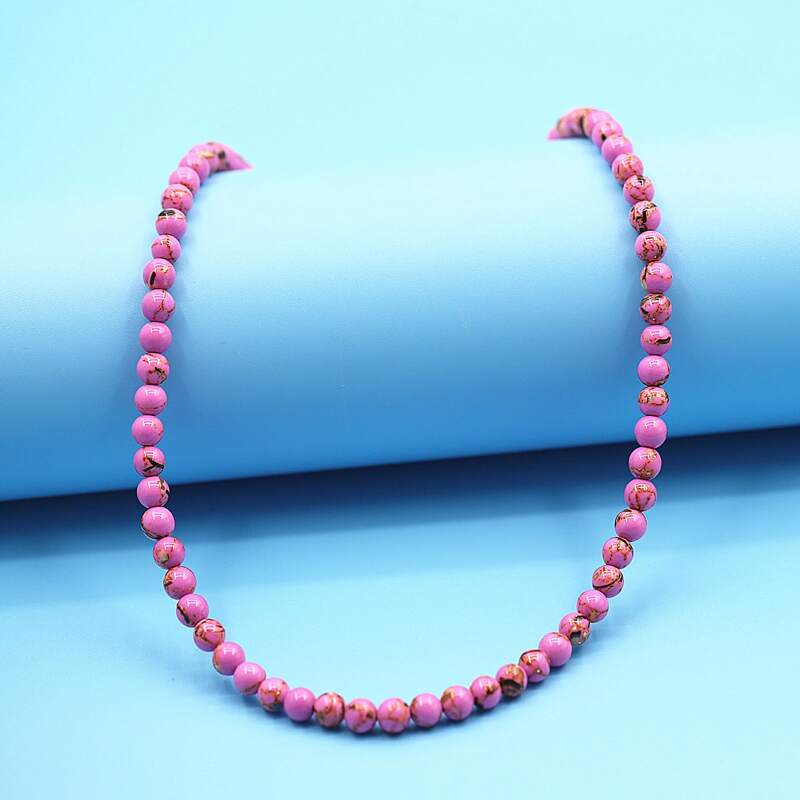 

Beaded Decor Necklace, Lilac purple