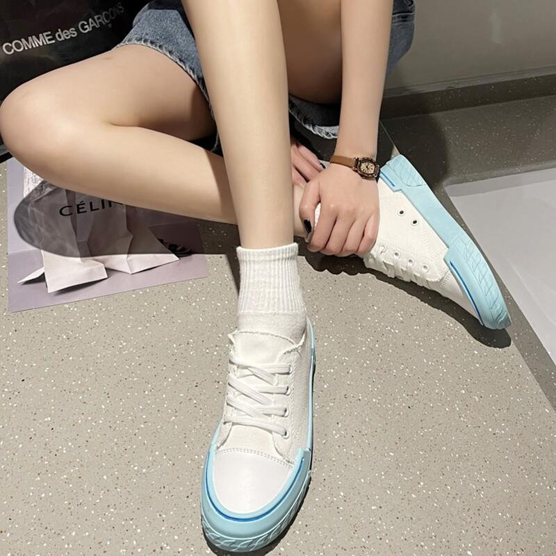 

Lace-up Front Canvas Shoes, Blue