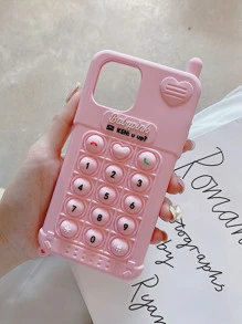 Push Pop Bubble Fidget Phone Case - Pink - View 3