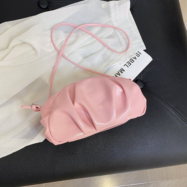 

Minimalist Ruched Bag, Pink