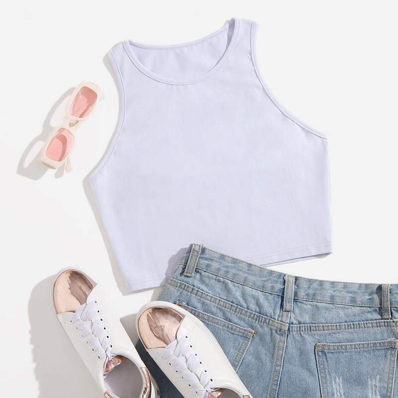 

Solid Sports Tank Top, Mauve purple