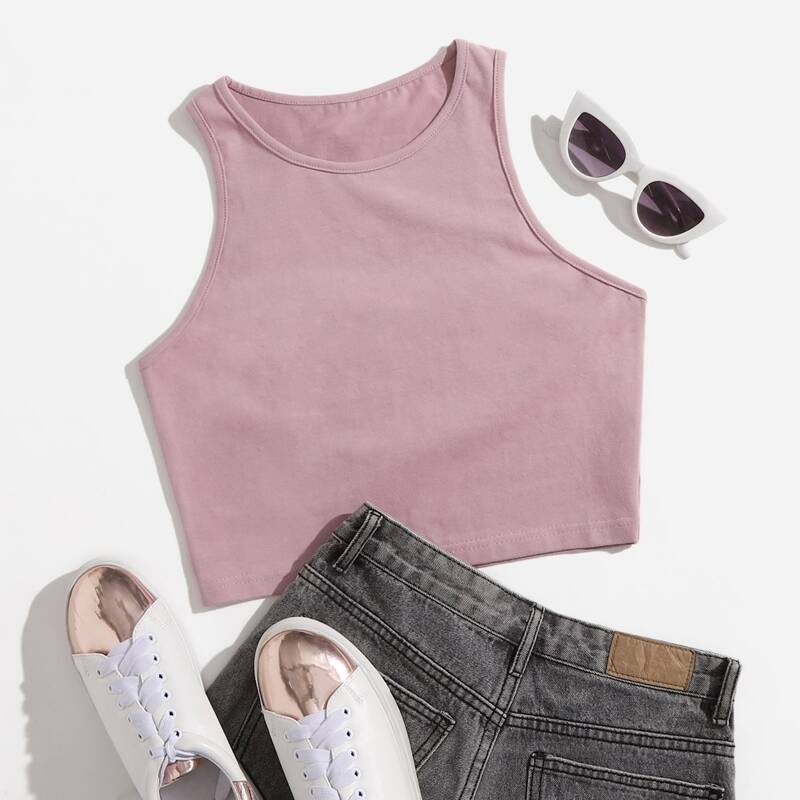 

Solid Sports Tank Top, Hot pink