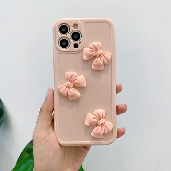

Bowknot Decor Phone Case, Pink