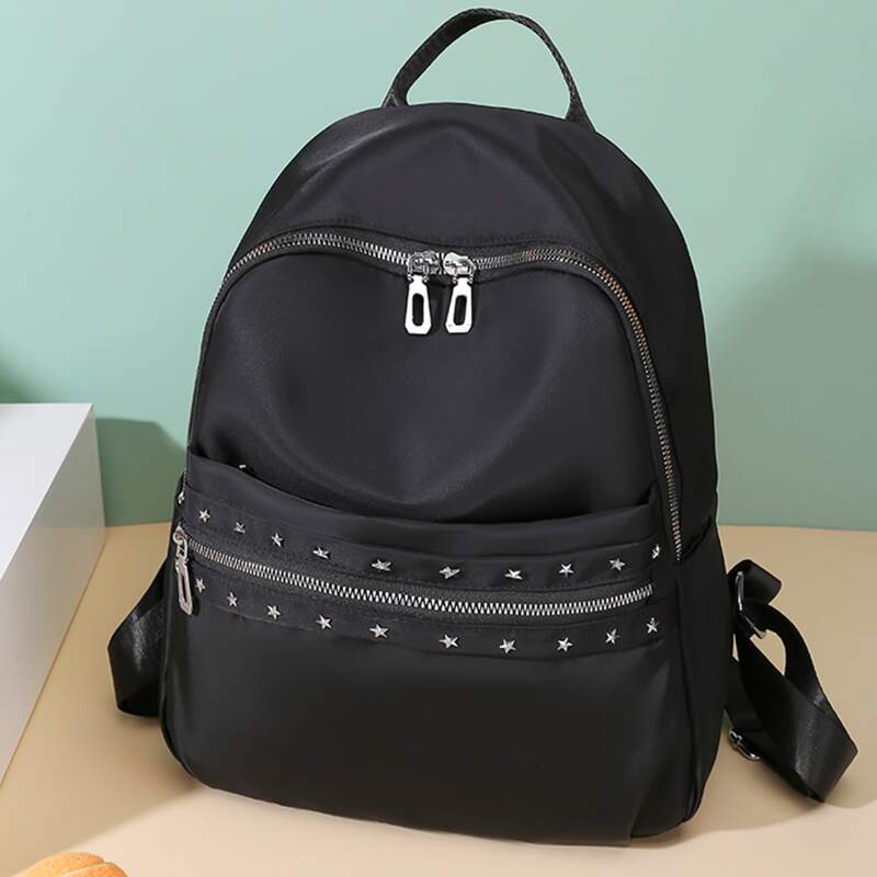 

Star Detail Backpack, Black
