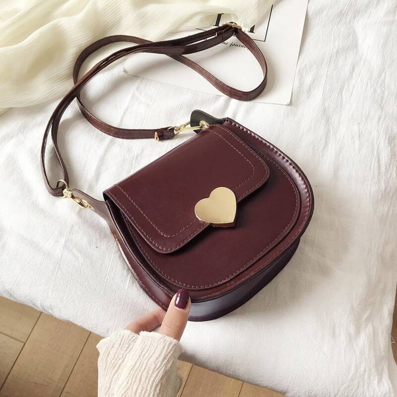 

Solid Saddle Bag, Coffee brown