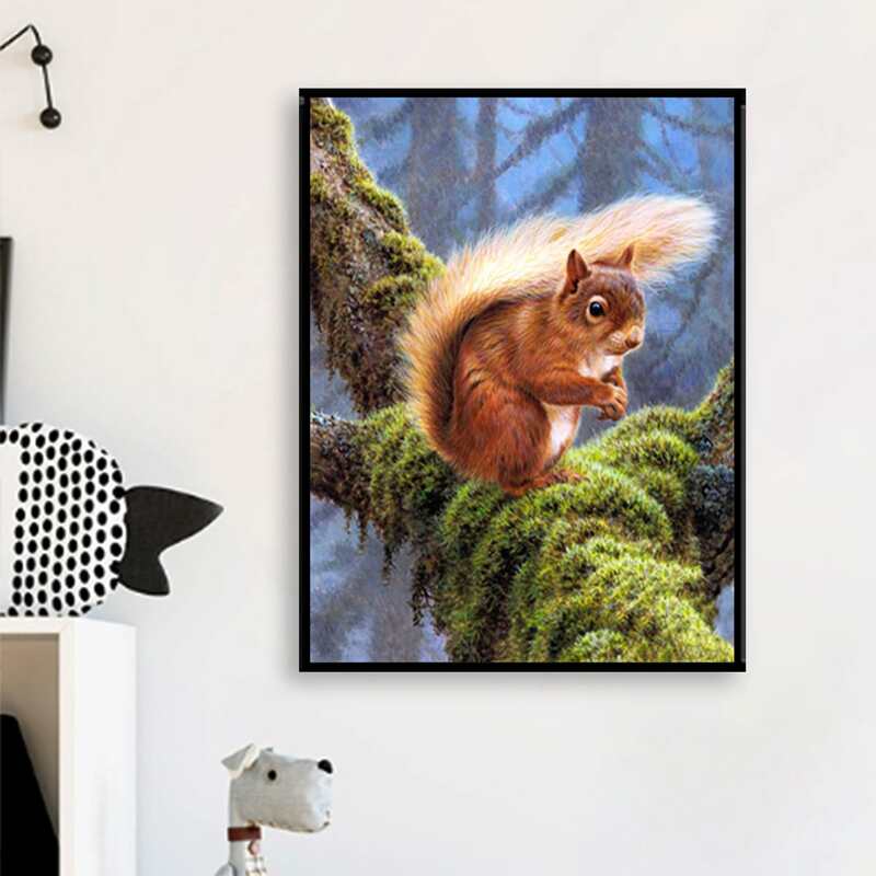 

Squirrel Print Diamond Painting Without Frame, Multicolor