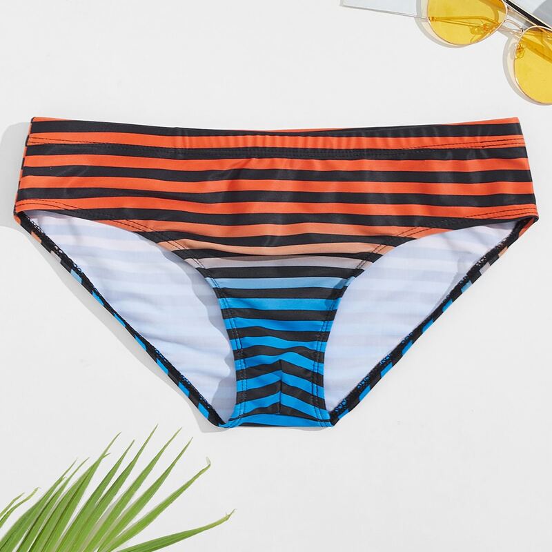 

Guys Striped Swim Brief, Multicolor