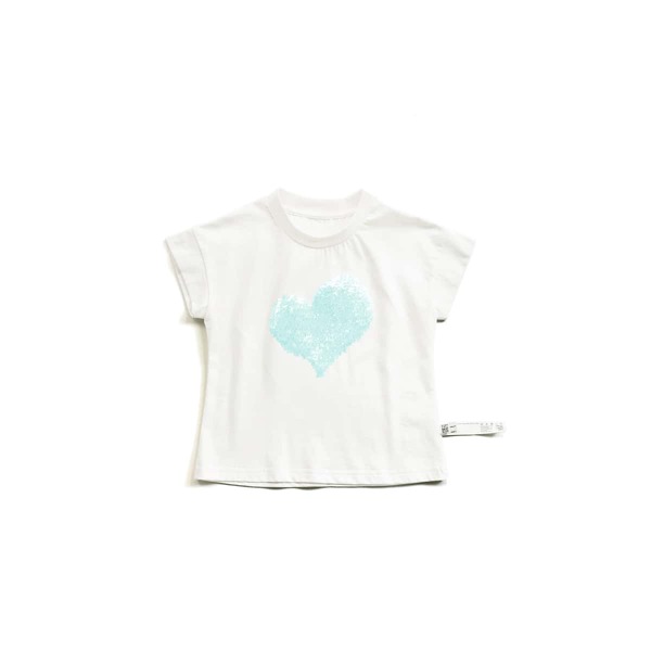 

Toddler Girls Sequin Heart Tee, White