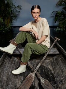 GRAYE Solid Batwing Sleeve Tee - Apricot - View 5