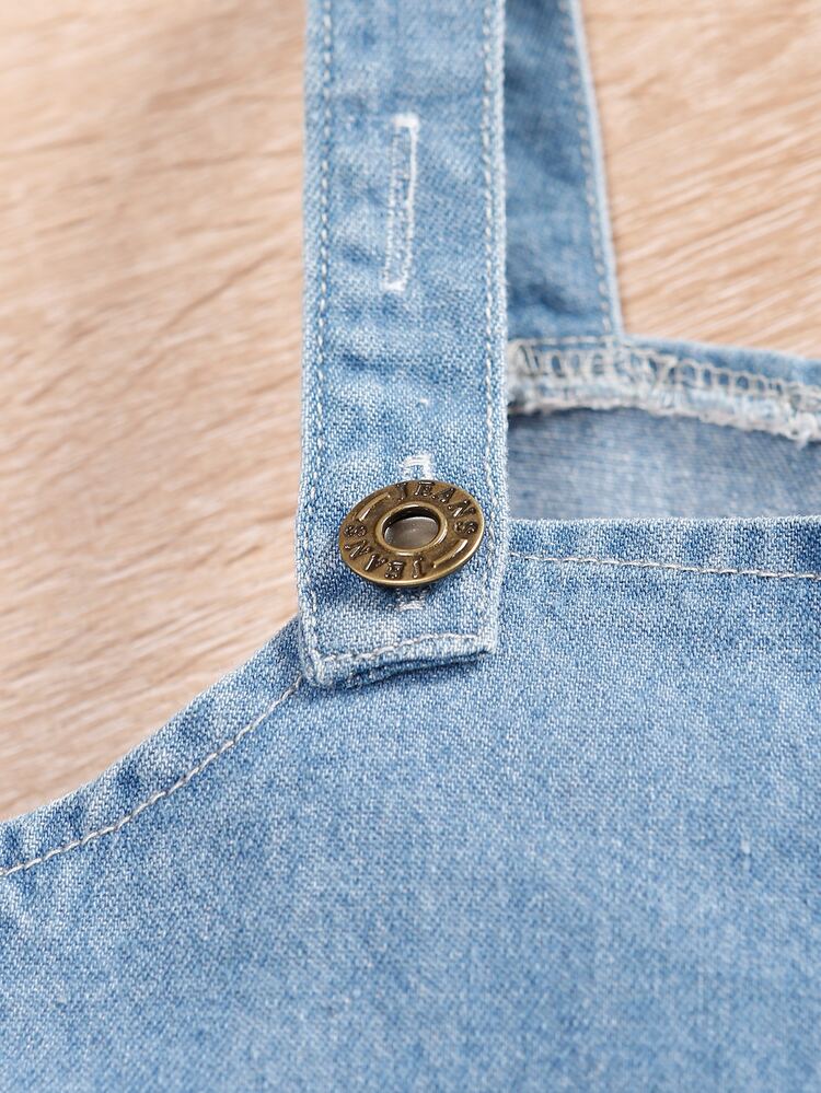 Bebé niño Jumpsuit overol mezclilla con bolsillo - Lavado ligero - Añade 3