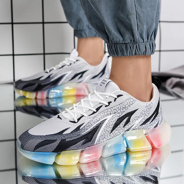 

Men Lace-up Chunky Sneakers, Multicolor