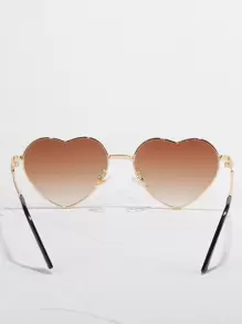Heart Frame Fashion Glasses Y2K Sunglasses Elegant Sunglasses Beach Sun Glasses Halloween Beach Accessories For Women Sun Glasses Sunglasses Shades Valentine's Day Fashionable Shade Elegant Outfit Family Outings Travel Vacation Holiday For Summer Beach Vacation,Outdoor,Travel - Brown - View 3