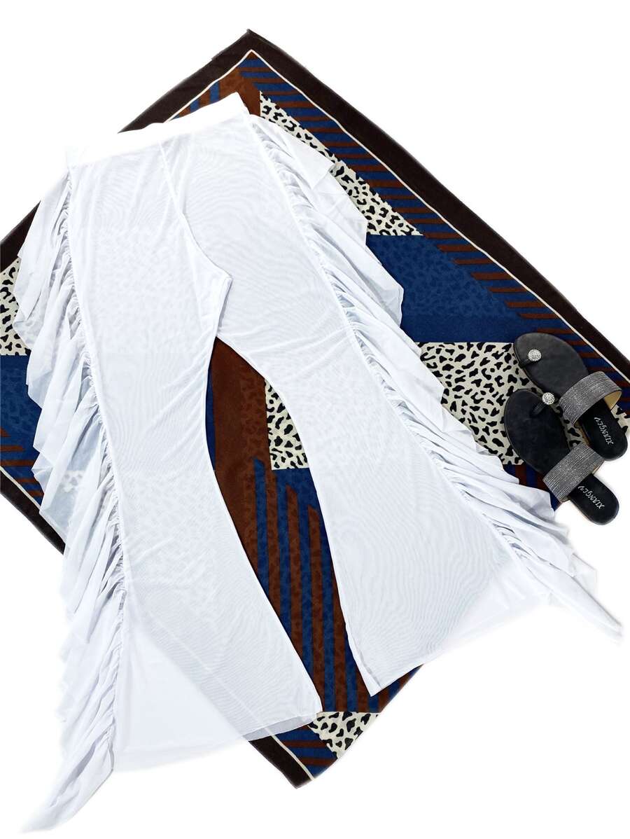 SHEIN Swim كفرآبس الدانتيل منتفض الصاف