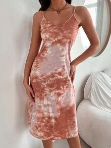 Đầm Lộ Lưng Cà vạt nhuộm Giải trí - Nhiều màu - Xem 3