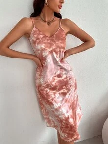 Đầm Lộ Lưng Cà vạt nhuộm Giải trí - Nhiều màu - Xem 5