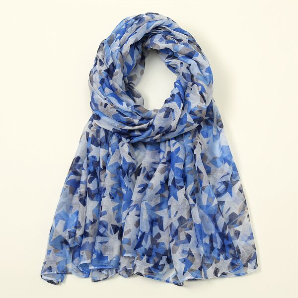 

Star Print Scarf, Multicolor