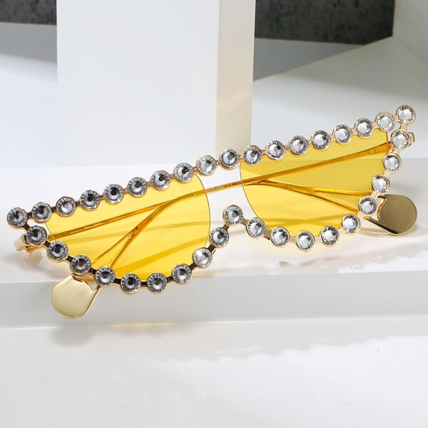 

Rhinestone Decor Sunglasses