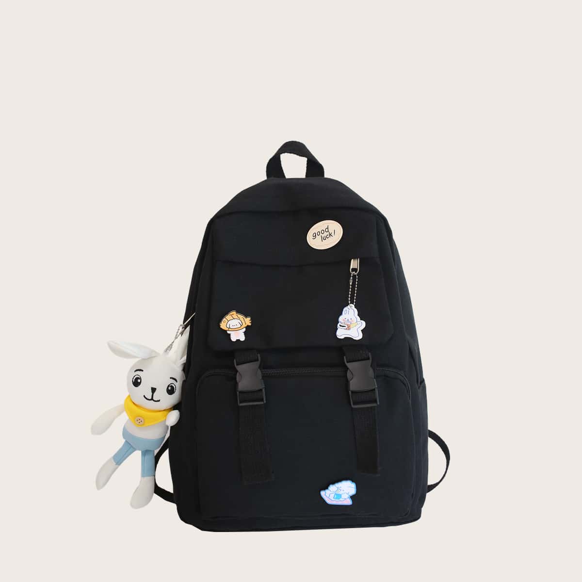 

Double Buckle Backpack, Black
