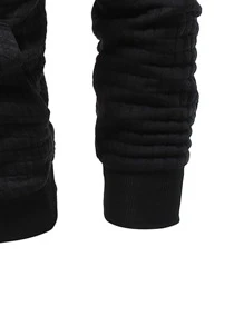 Manfinity 男士袋鼠口袋抽繩連帽衫 - 黑色 - 查看 3