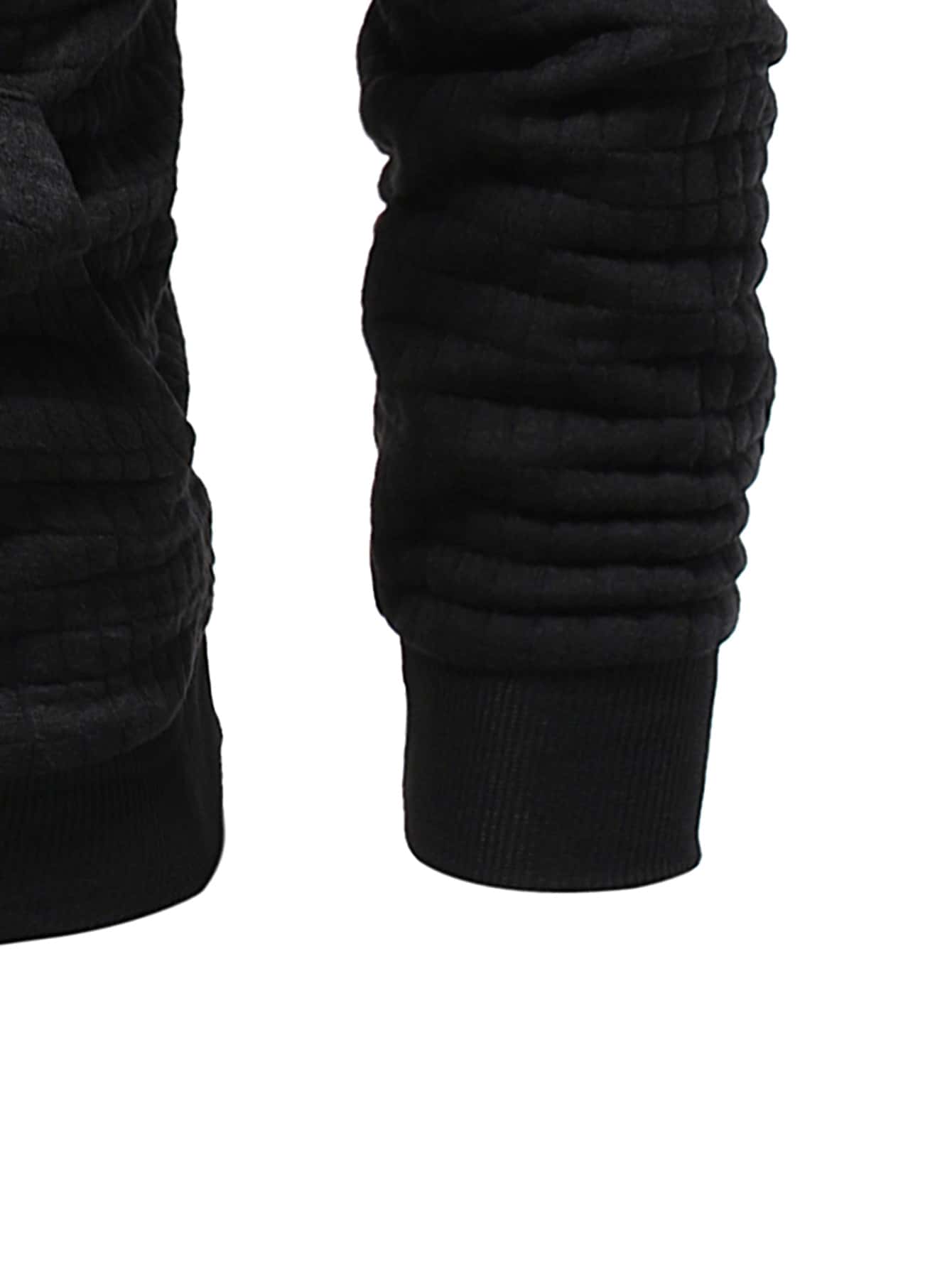 Manfinity Men Kangaroo Pocket Drawstring Hoodie - Black - View 3