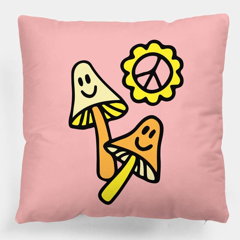 

Mushroom Cushion Cover Without Filler, Multicolor