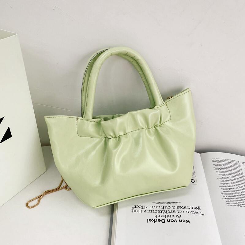

Double Handle Chain Bag, Green