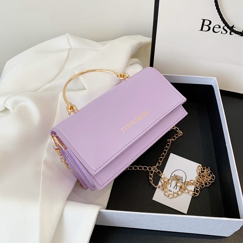

Top Handle Satchel Bag, Purple