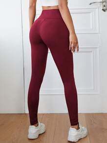 Muchica Legging Plain Olahraga - Burgundy - View 2