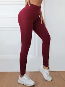Muchica Legging Plain Olahraga - Burgundy - View 4