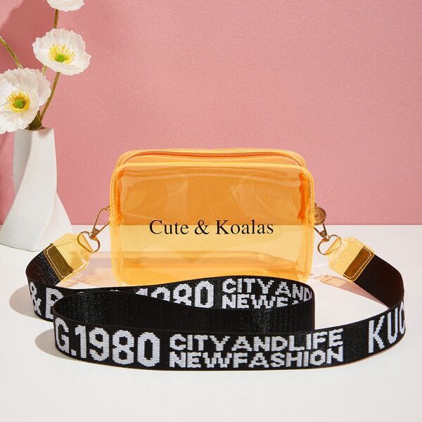 

Letter Graphic Crossbody Bag, Orange