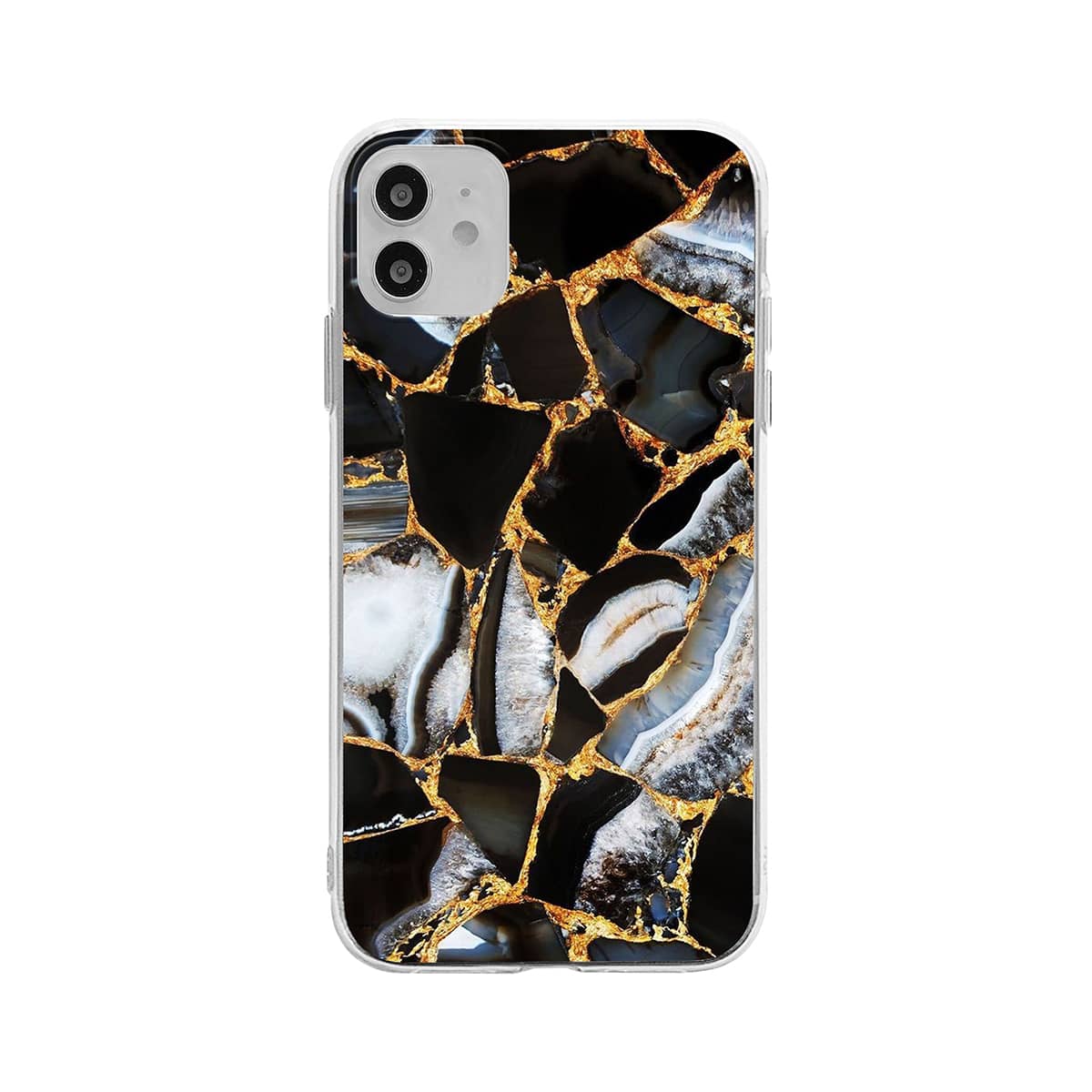 

Marble Print iPhone Case, Black and white