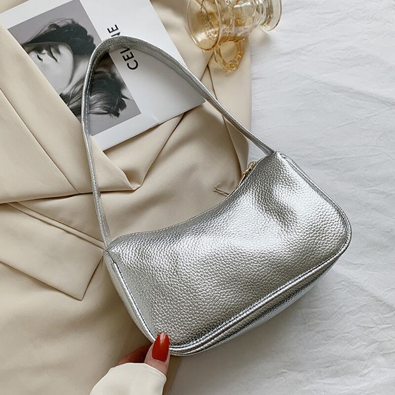 

Minimalist Baguette Bag, Silver