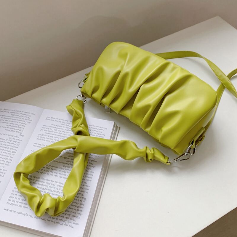

Minimalist Ruched Bag, Green