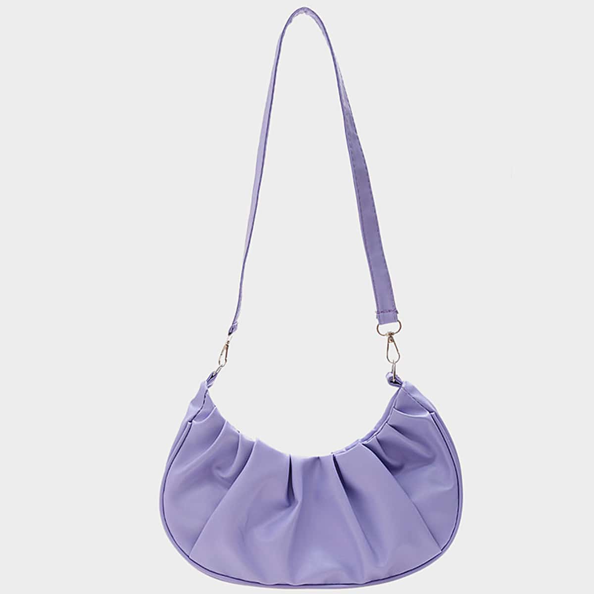 

Minimalist Ruched Bag, Purple