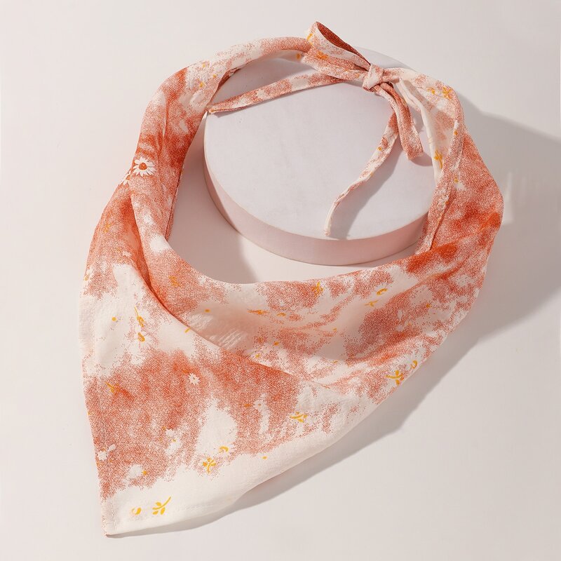 

Tie Dye Print Kerchief, Orange
