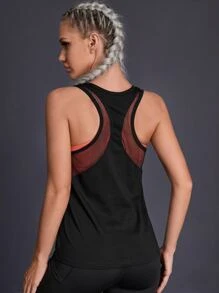 Yoga Basic 透氣嵌入網紗運動背心